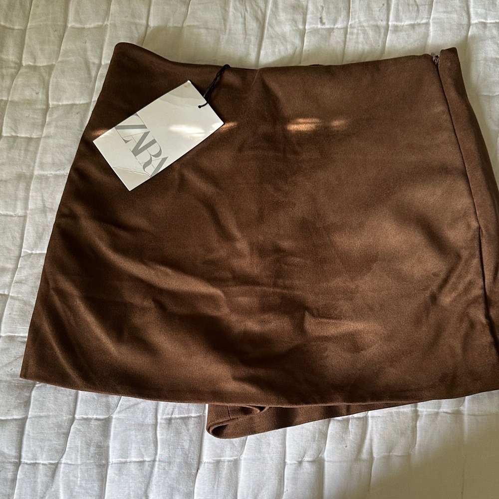 Zara Chocolate Brown Mini Skort